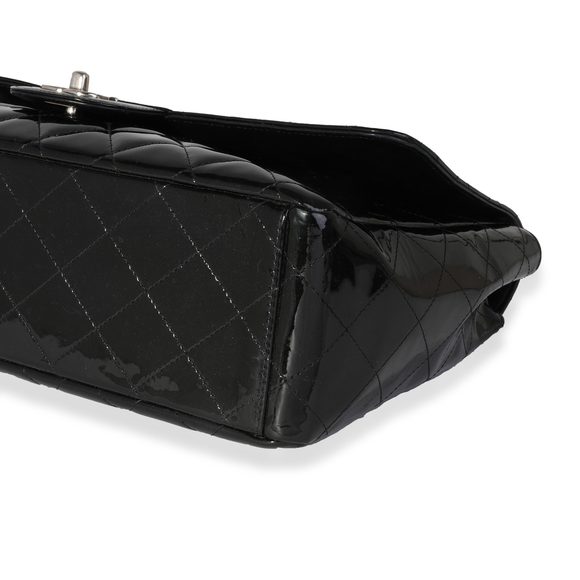 Chanel Black Quilted Patent Leather Maxi Classic Single Flap Bag - Picture 6 of 8